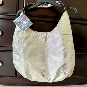 Beyonce Pulse Metallic Carry All Tote Bag Queen B Bee Silver Overnight Purse NWT